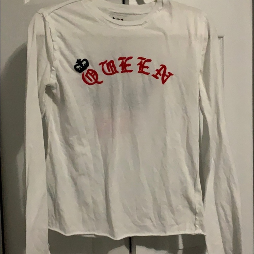 Long sleeve cotton tee “Queen”